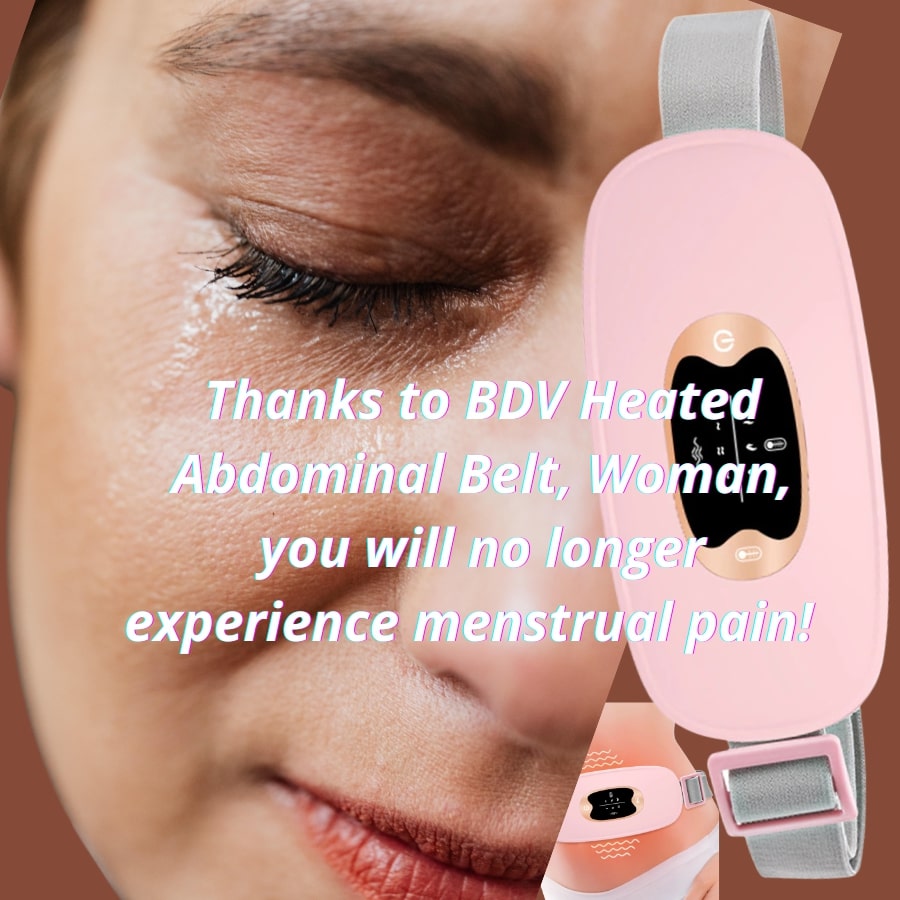 BDV Heated Abdominal Belt - Relief of menstrual and back pain - Relief of discomfort and asthenia - Warming of the uterus, belly and stomach. Waist massager