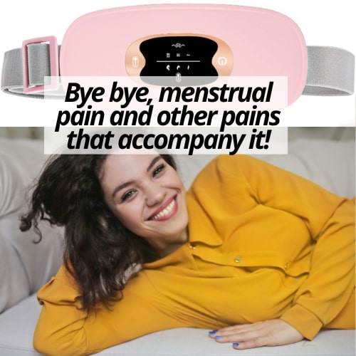 BDV Heated Abdominal Belt - Relief of menstrual and back pain - Relief of discomfort and asthenia - Warming of the uterus, belly and stomach. Waist massager