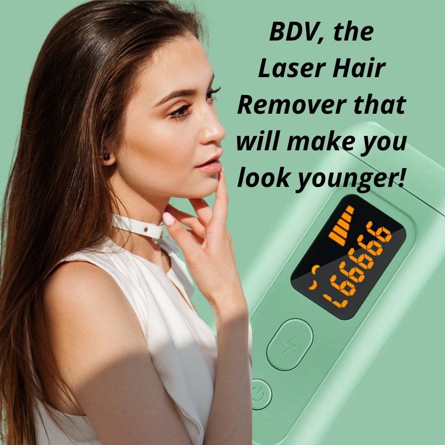 BDV Professional Laser Hair Remover for Women, Painless Hair Remover, Skin Rejuvenation Hair Remover, Full Body Hair Remover, Permanent Hair Removal Kit, IPL, 990,000 flashes