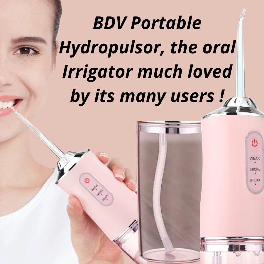 BDV Portable Hydropulsor, 3 Modes Oral Irrigator, Powerful Water Jet, Whitening Machine, Tooth Care