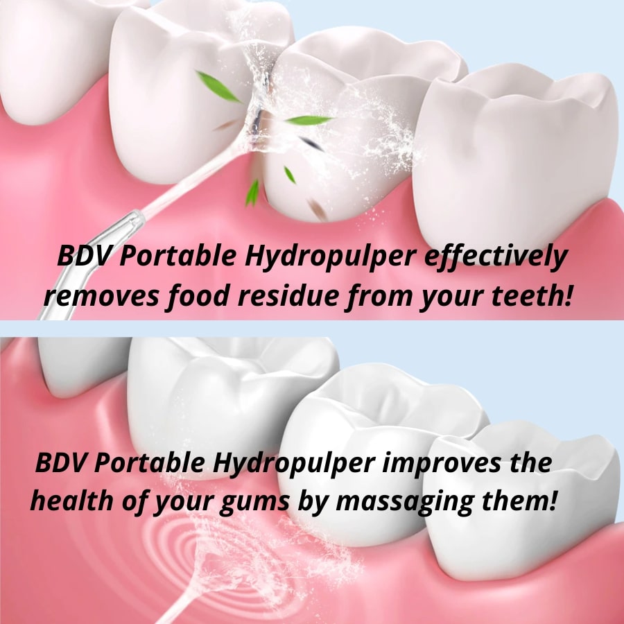 BDV Portable Hydropulsor, 3 Modes Oral Irrigator, Powerful Water Jet, Whitening Machine, Tooth Care